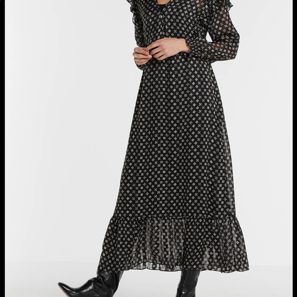 Scotch and Soda black and white maxi dress Size Medium - Picture 1 of 15